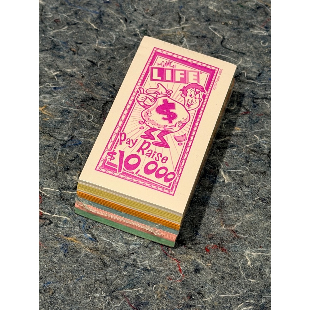 Hasbro Game of Life Replacement Money Stack 2007 Edition Multi Color Bills‎ NEW